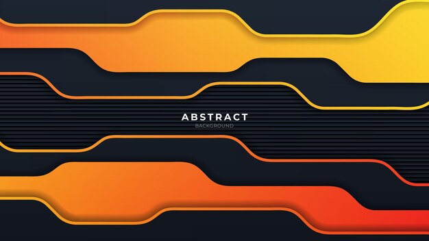 Fondo abstracto naranja y negro con forma moderna