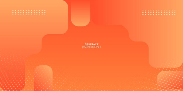 Vector fondo abstracto naranja vibrante con formas fluidas