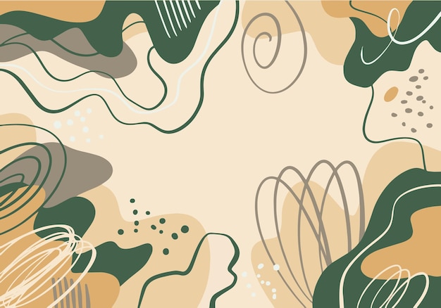 Fondo abstracto de naturaleza floral dibujado a mano