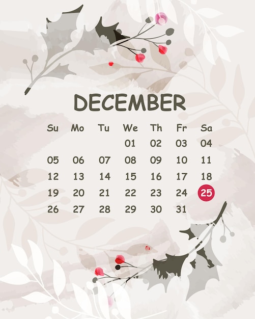 Fondo abstracto de navidad con calendario de eventos