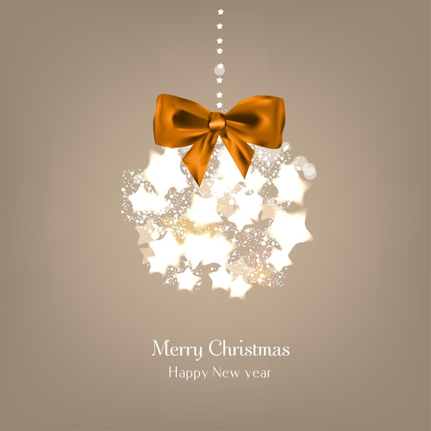 Fondo abstracto de Navidad con lazo