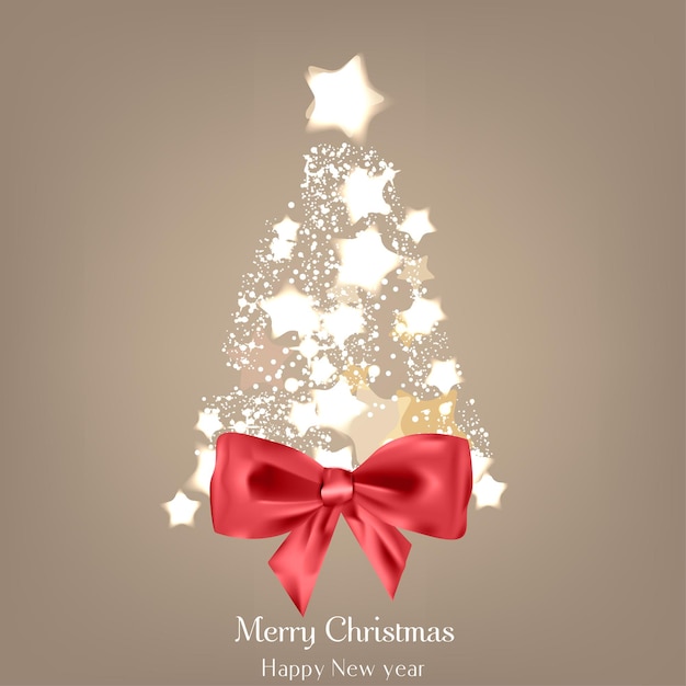 Fondo abstracto de Navidad con lazo