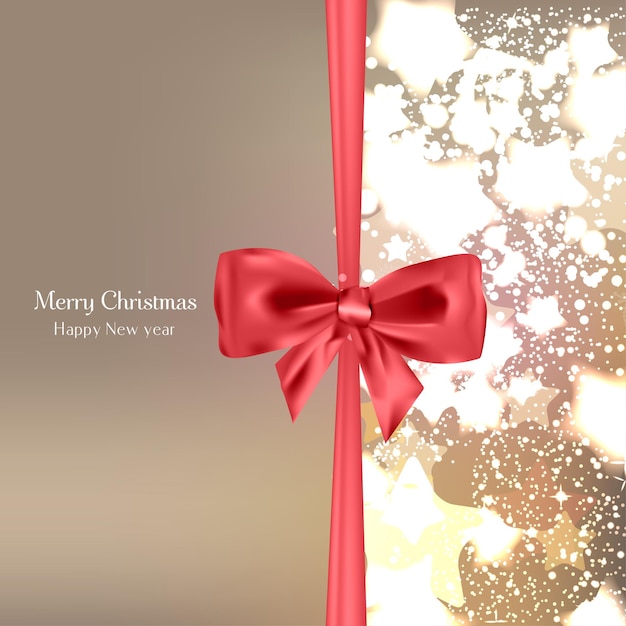 Fondo abstracto de Navidad con lazo