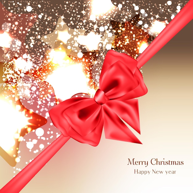 Fondo abstracto de Navidad con lazo