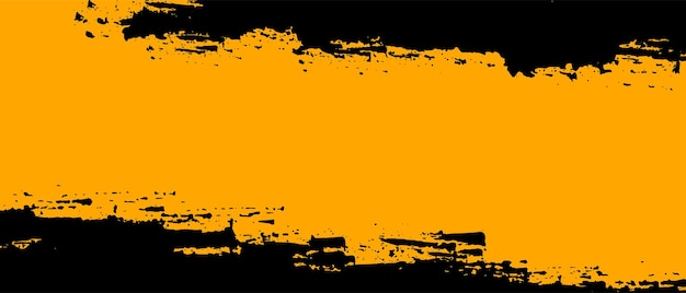 Fondo abstracto negro y amarillo con textura grunge