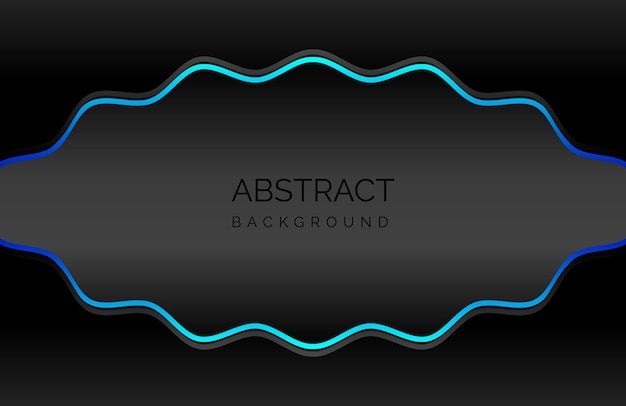 Fondo abstracto negro y azul Ilustración vectorial
