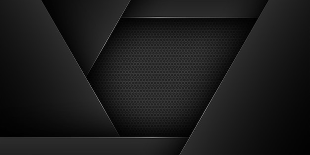 Vector fondo abstracto negro con características superpuestas