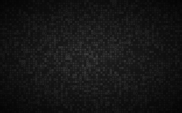 Fondo abstracto negro con cuadrados transparentes aspecto de mosaico ilustración vectorial moderna