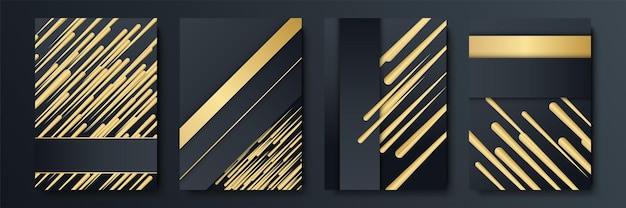 Fondo abstracto negro y dorado. Fondo de oro negro superposición dimensión abstracta geométrica moderna. Elegante fondo de oro negro marino con capa superpuesta. Traje para negocios y corporativos.