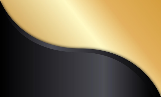 Vector fondo abstracto negro y dorado
