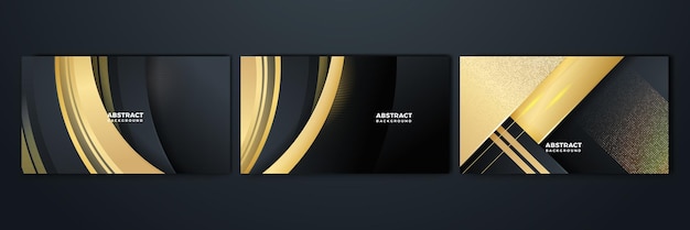 Fondo abstracto negro y dorado