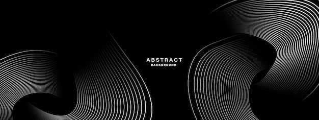 Fondo abstracto negro con formas en espiral