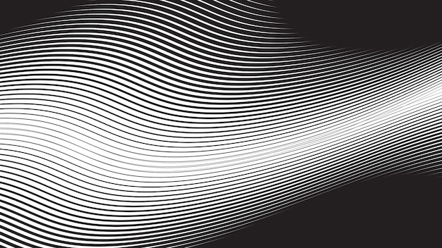 Fondo abstracto negro con línea curva para el fondo o la presentación