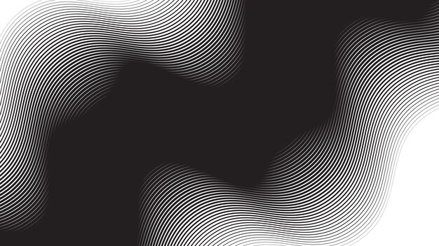 Fondo abstracto negro con línea curva para el fondo o la presentación