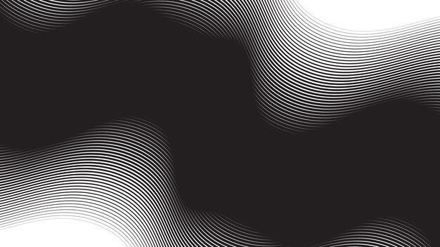 Fondo abstracto negro con línea curva para el fondo o la presentación