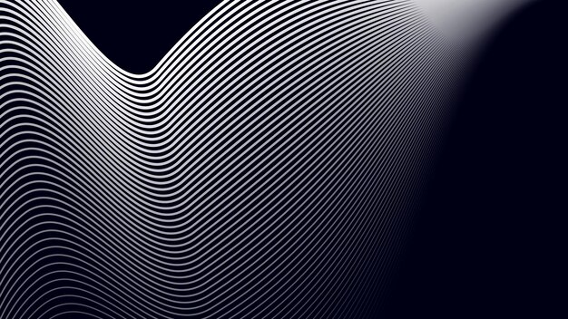 Fondo abstracto negro con línea curva para el fondo o la presentación