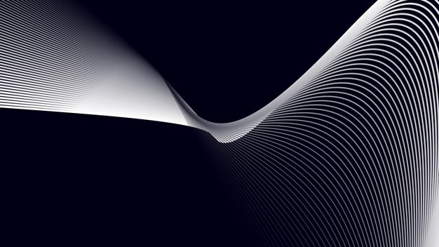 Fondo abstracto negro con línea curva para el fondo o la presentación
