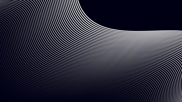 Fondo abstracto negro con línea curva para el fondo o la presentación