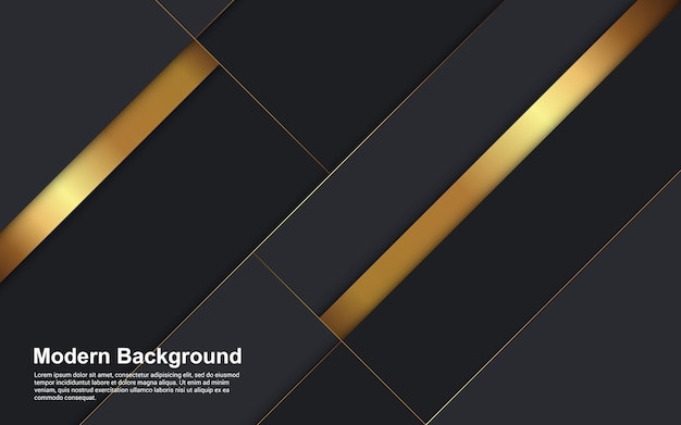 Fondo abstracto negro y oro