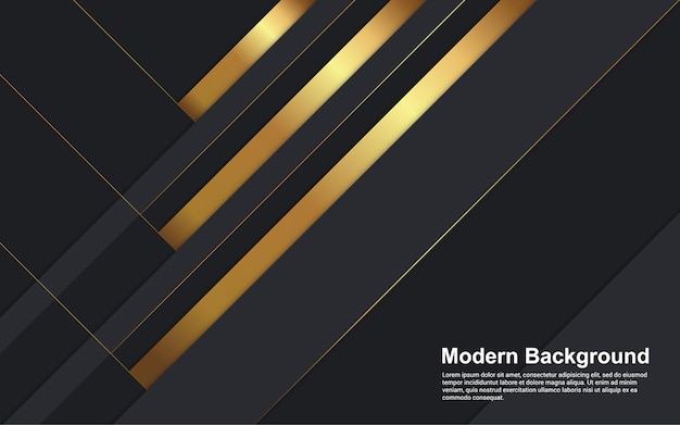 Fondo abstracto negro y oro