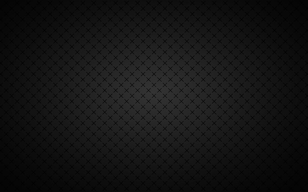 Fondo abstracto negro patrón metálico vectorial simplemente mosaico con cruces empilhadas uniformemente