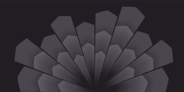 Fondo abstracto negro con rayos que vienen del centro y crean una forma redondeada