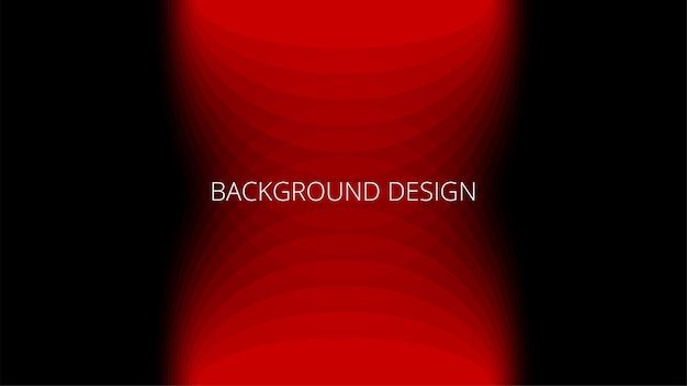 Fondo abstracto negro y rojo con líneas onduladas nítidas y transición de gradiente