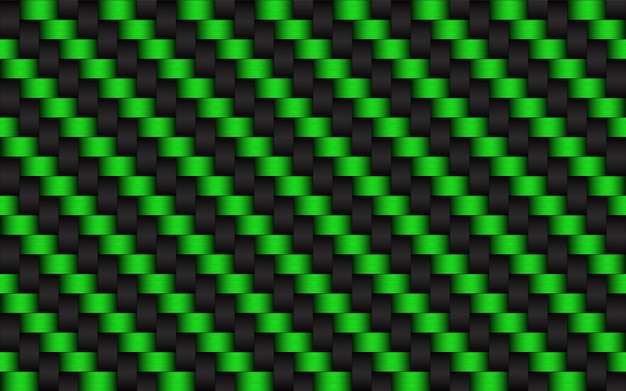 Fondo abstracto negro y verde aspecto de carbono metálico ilustración vectorial moderna