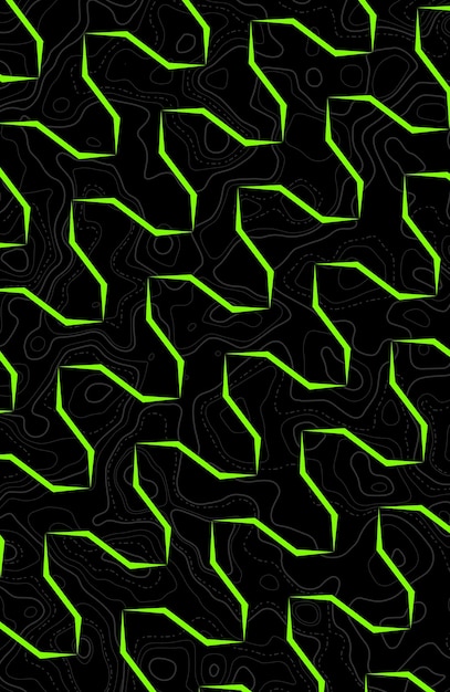 Fondo abstracto negro y verde con textura grunge e ilustración de diseño moderno