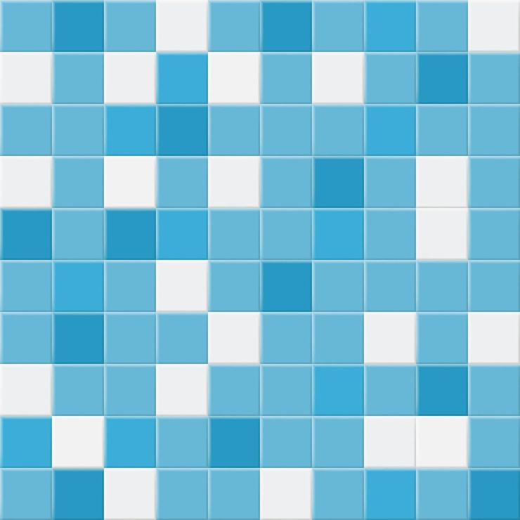 Vector fondo abstracto o patrón sin costuras de azulejos en colores azul claro y blanco
