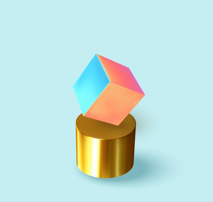 Vector fondo abstracto con objetos de formas 3d. afiche de diseño creativo, arte minimalista a la moda. patrón con figuras geométricas. elementos isométricos realistas de diseño. ilustración vectorial