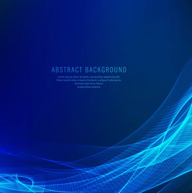 Fondo abstracto de ola azul