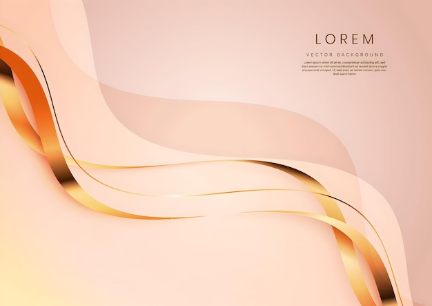 El fondo abstracto de la ola de oro