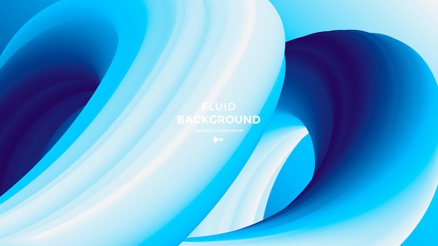 Fondo abstracto de onda azul. Banner de duotono con formas geométricas en 3d. Composiciones mínimas