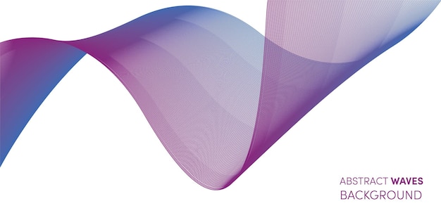 Un fondo abstracto de onda azul y púrpura