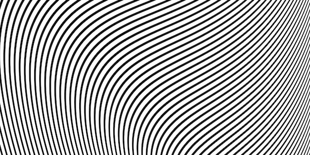 Fondo abstracto de onda blanco y negro