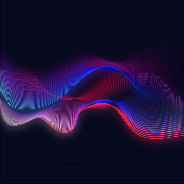 Fondo abstracto de onda colorida decorativa moderna de vector libre