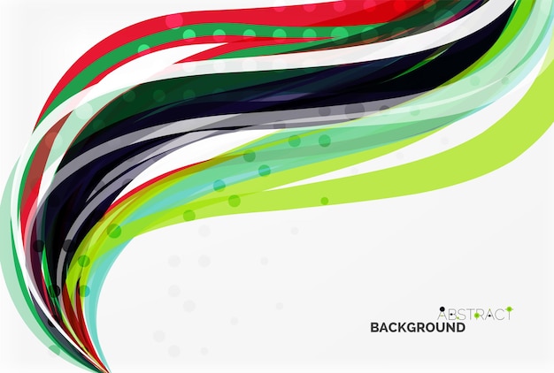 Fondo abstracto de onda colorida Fondo de plantilla vectorial para opciones de número de diagrama de diseño de flujo de trabajo o diseño web