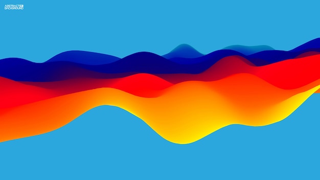 Fondo abstracto de onda degradado. Plantilla de presentación. Vector de fondo de ondas de colores. EPS 10