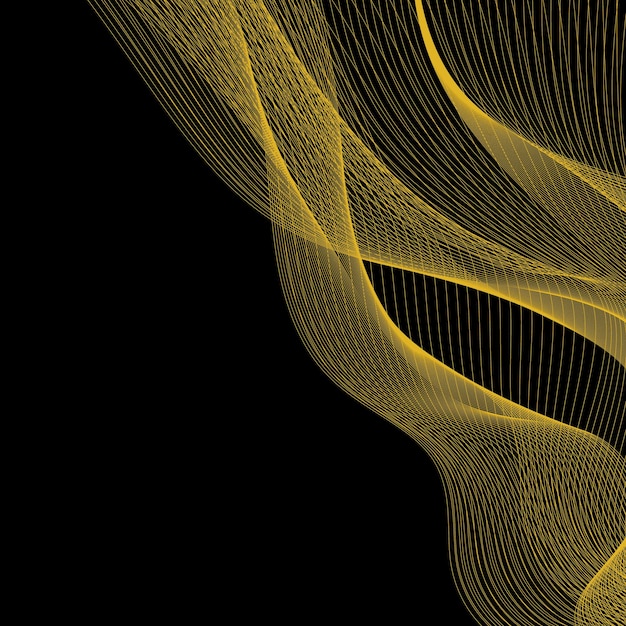 Fondo abstracto de onda dorada suave