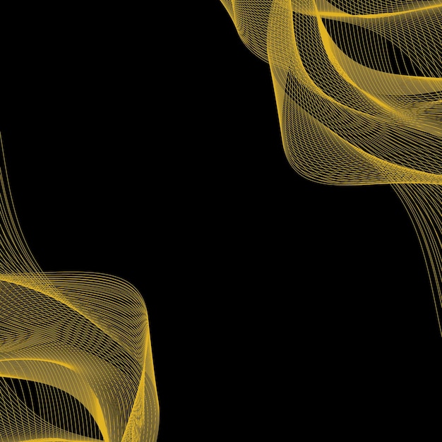 Fondo abstracto de onda dorada suave