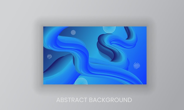 Fondo abstracto de onda fluida con degradado azul y cian