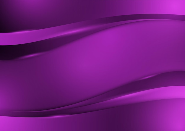 Fondo abstracto de onda púrpura y resplandor de luz