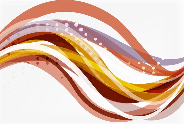 Fondo abstracto de onda que fluye colorido Fondo de plantilla de vector para opciones de número de diagrama de diseño de flujo de trabajo o diseño web