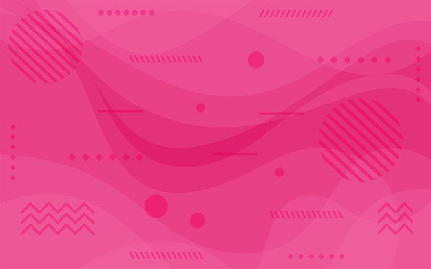 Vector fondo abstracto de onda rosa con patrón formas geométricas para el tema de san valentín lindo de moda