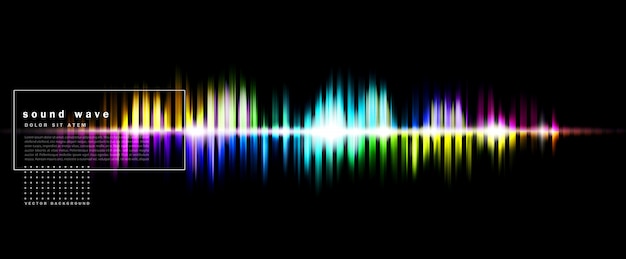 Fondo abstracto con una onda de sonido de color