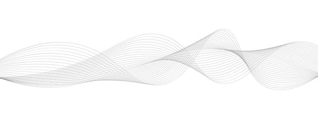 Fondo abstracto de onda de vector blanco y negro