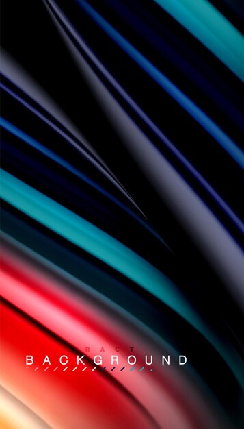 Fondo abstracto de onda de vector de colores de mezcla fluida