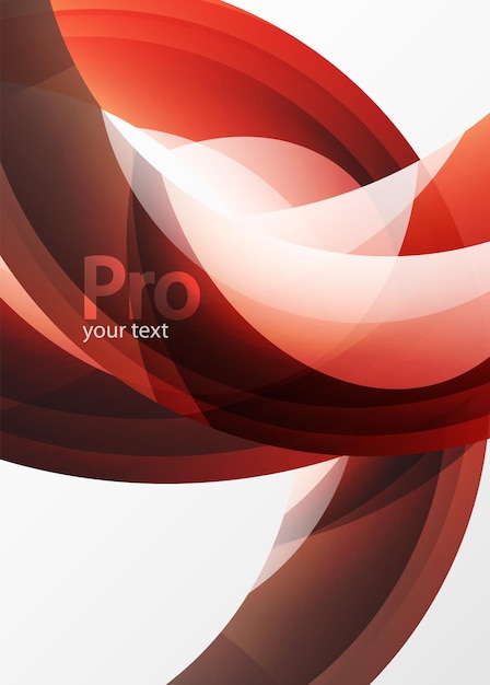 Fondo abstracto de onda de vidrio de alta tecnología futurista Línea curva de color con efecto brillante Ilustración vectorial