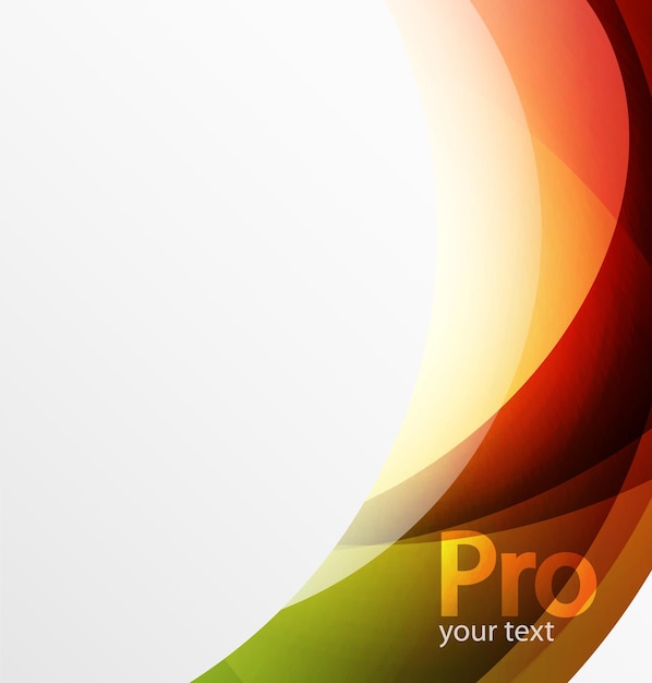 Fondo abstracto de onda de vidrio de alta tecnología futurista Línea curva de color con efecto brillante
